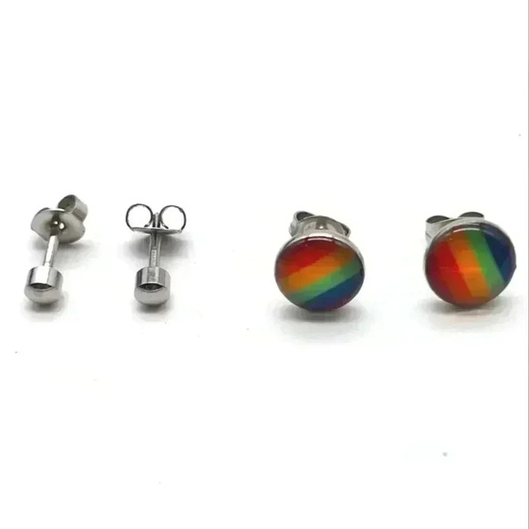 LGBTQ Pride Stainless Steel earring set - Picture 1 of 3